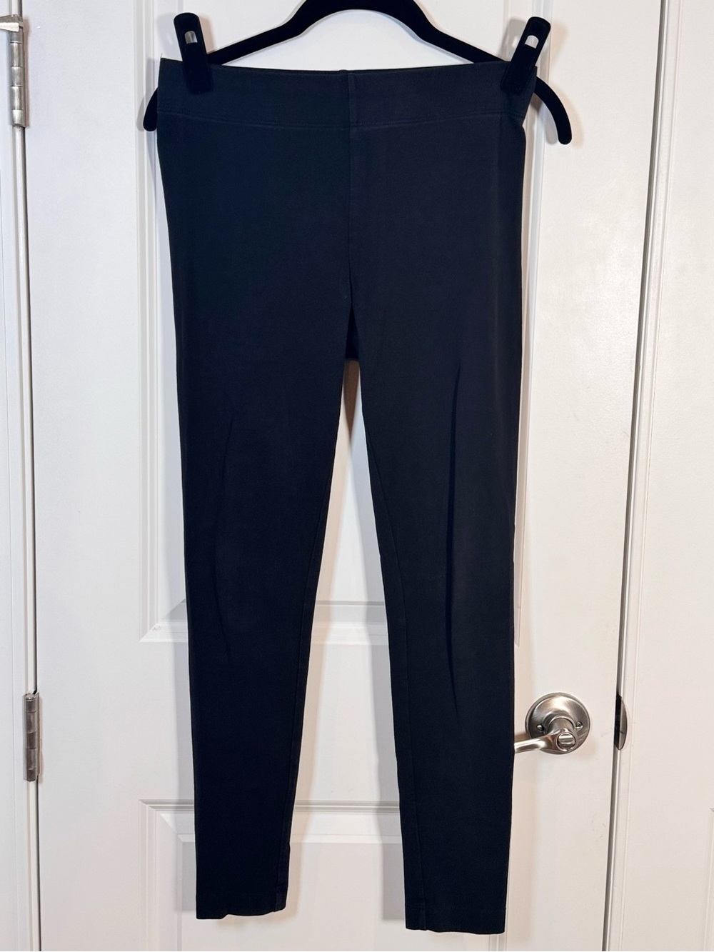Lou & Grey Black Pull On Leggings M Stretch Cotton Blend Career Casual Pants